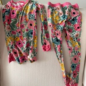 Little Sleepies Floral Pajamas - Size 3T